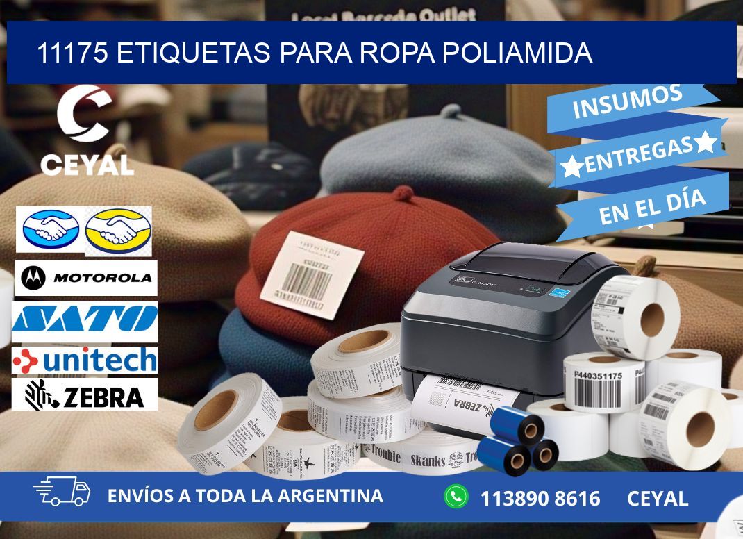 11175 Etiquetas para ropa POLIAMIDA