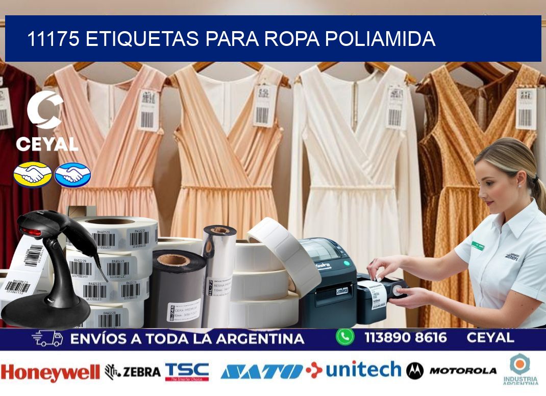 11175 Etiquetas para ropa POLIAMIDA