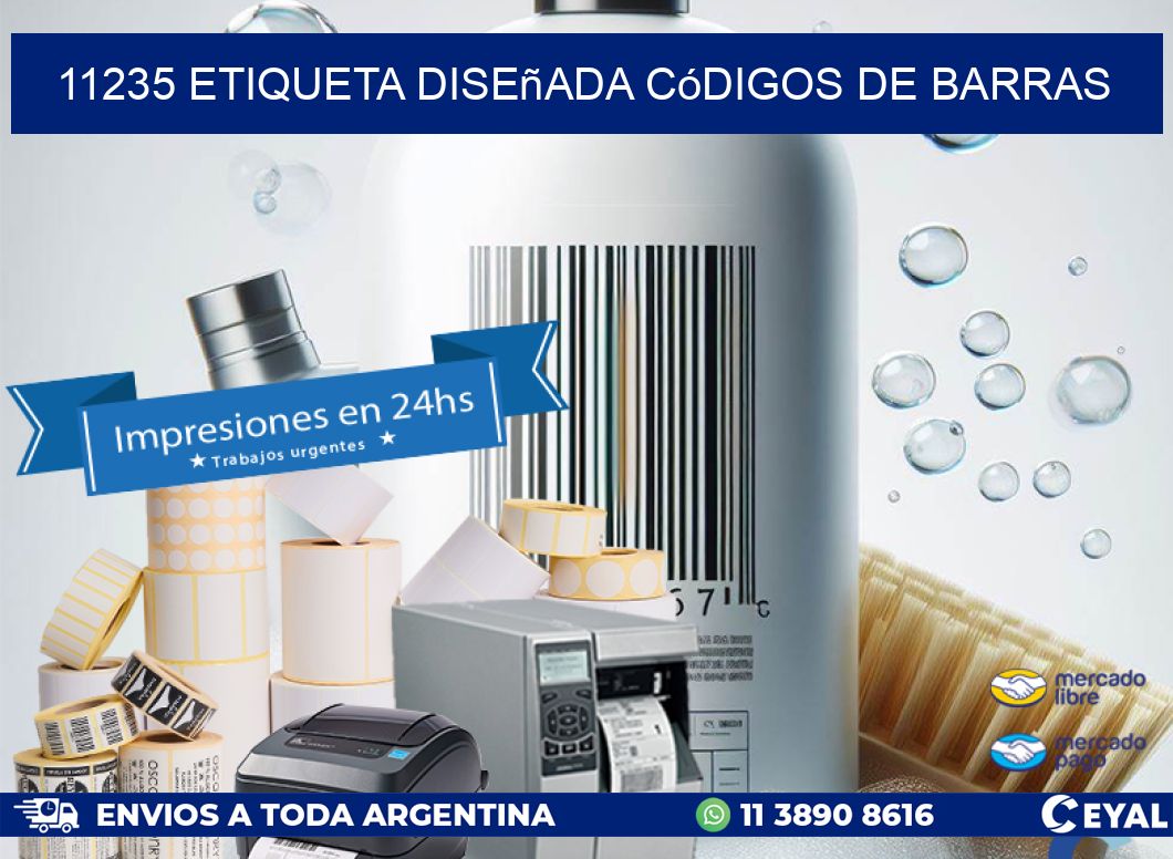 11235 etiqueta diseñada códigos de barras