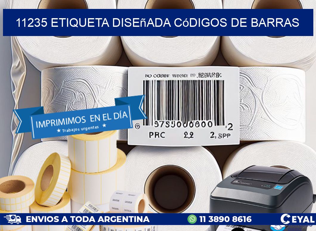 11235 etiqueta diseñada códigos de barras