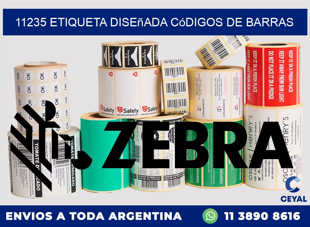 11235 etiqueta diseñada códigos de barras