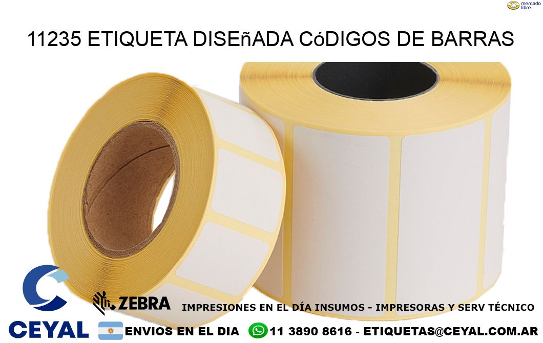 11235 etiqueta diseñada códigos de barras