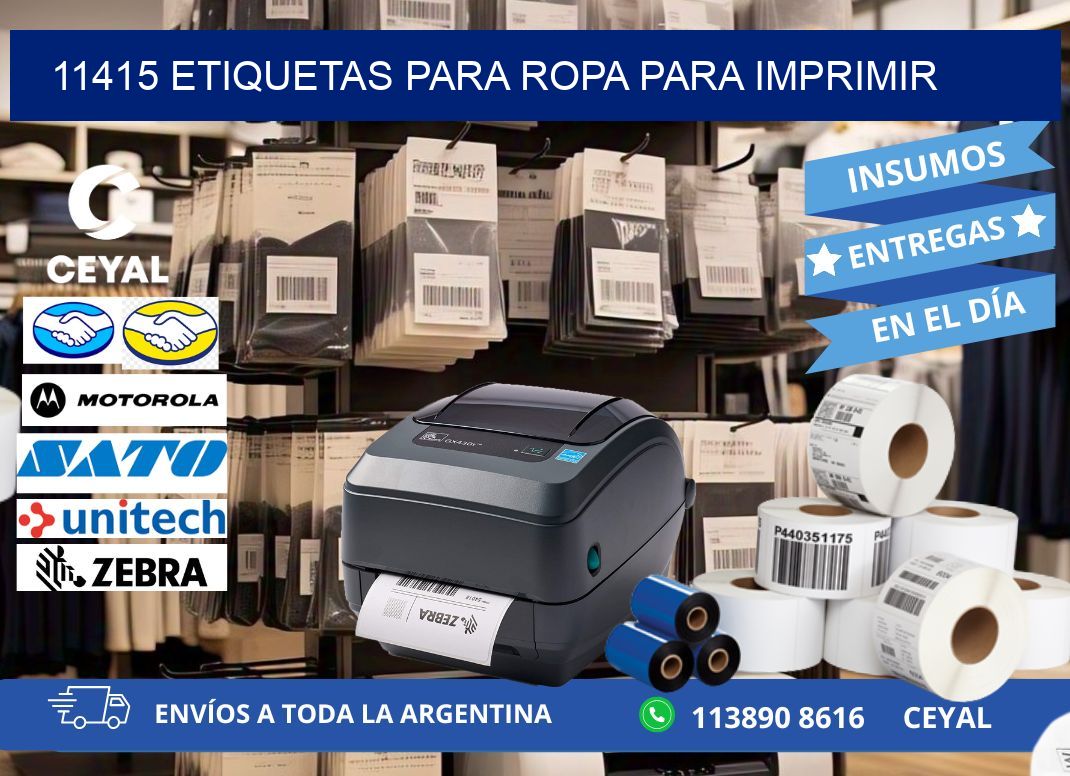 11415 Etiquetas para ropa para imprimir