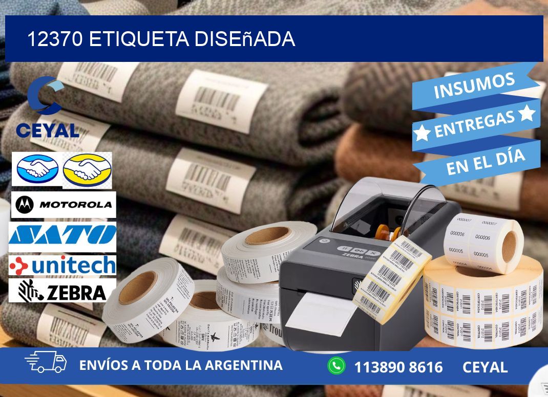 12370 etiqueta diseñada