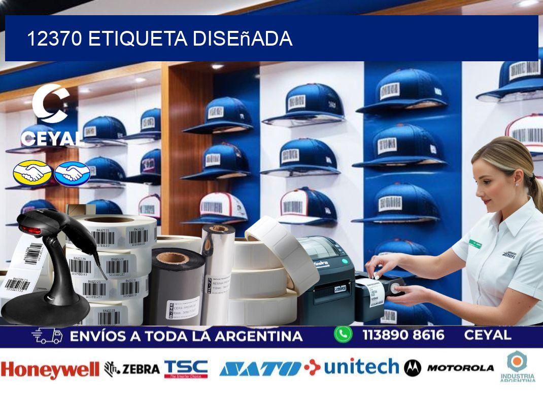 12370 etiqueta diseñada