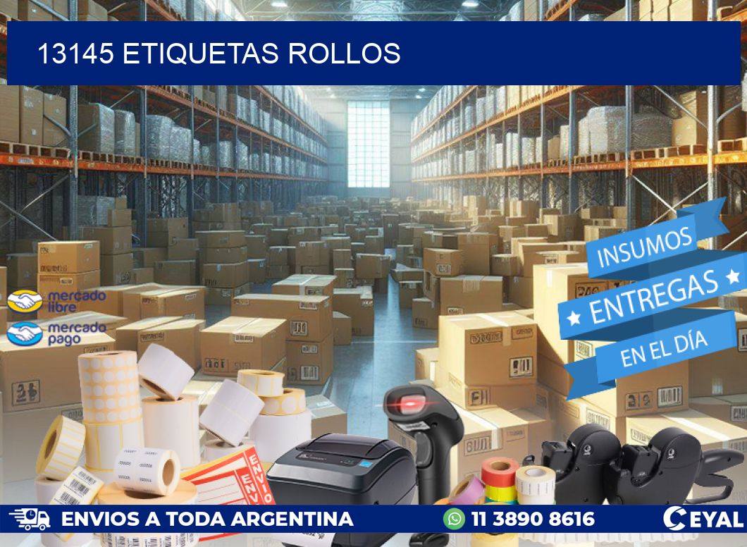 13145 etiquetas rollos