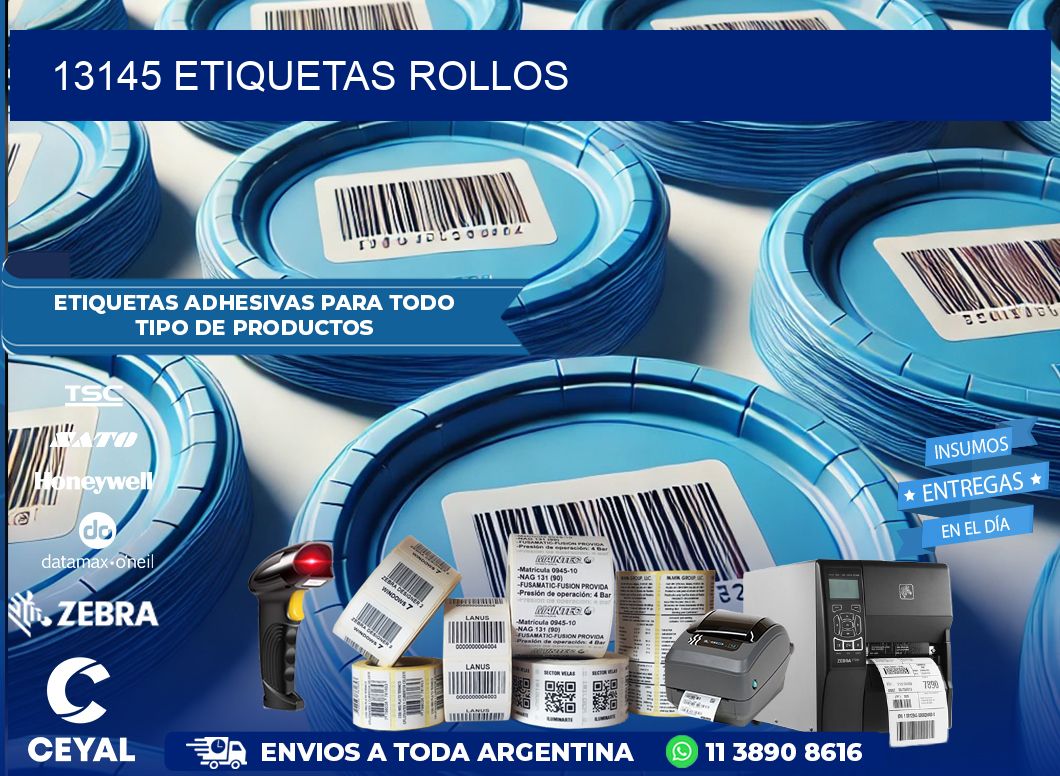 13145 etiquetas rollos