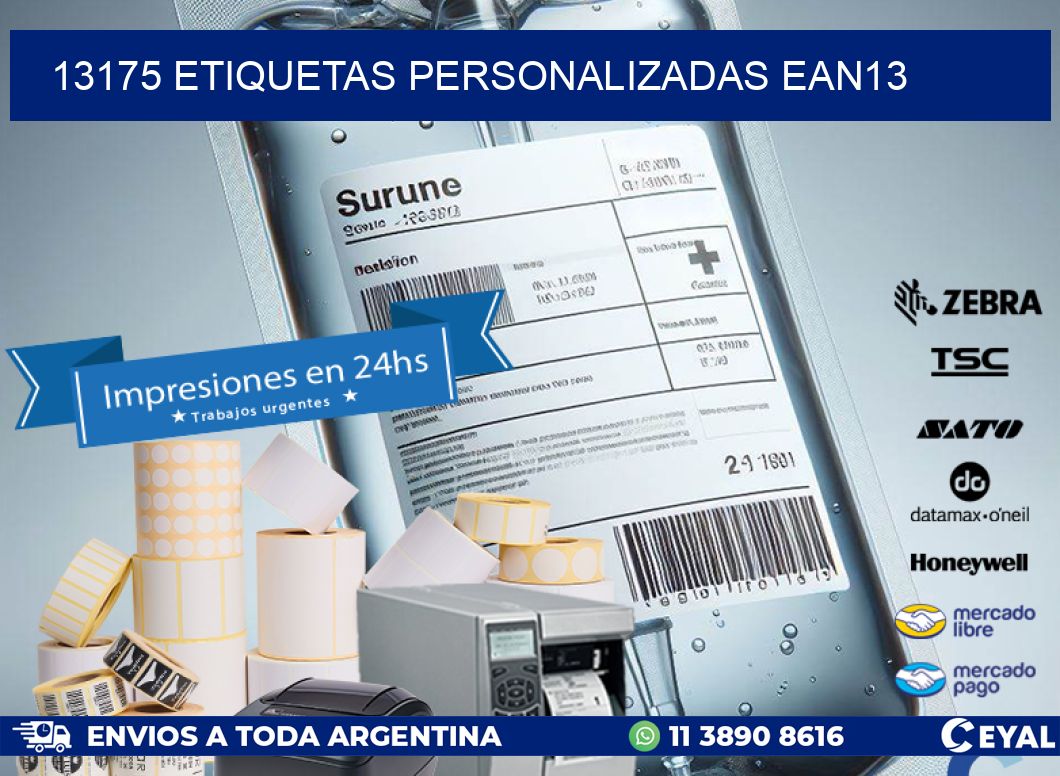 13175 Etiquetas personalizadas ean13