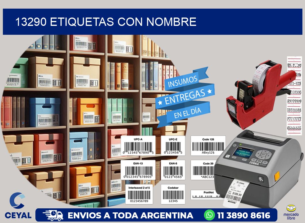 13290 etiquetas con nombre