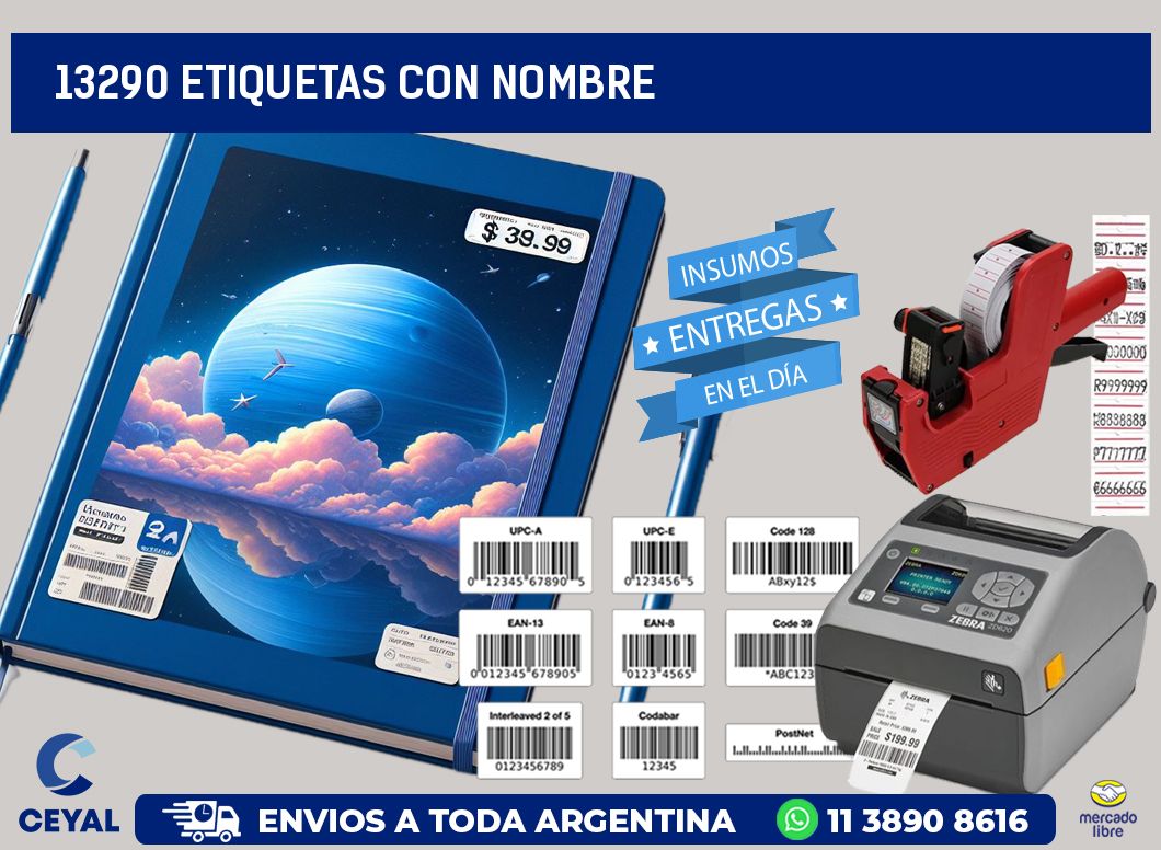 13290 etiquetas con nombre