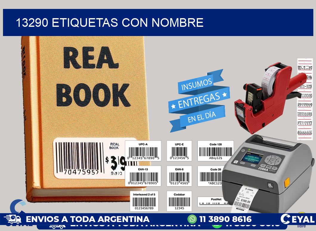 13290 etiquetas con nombre