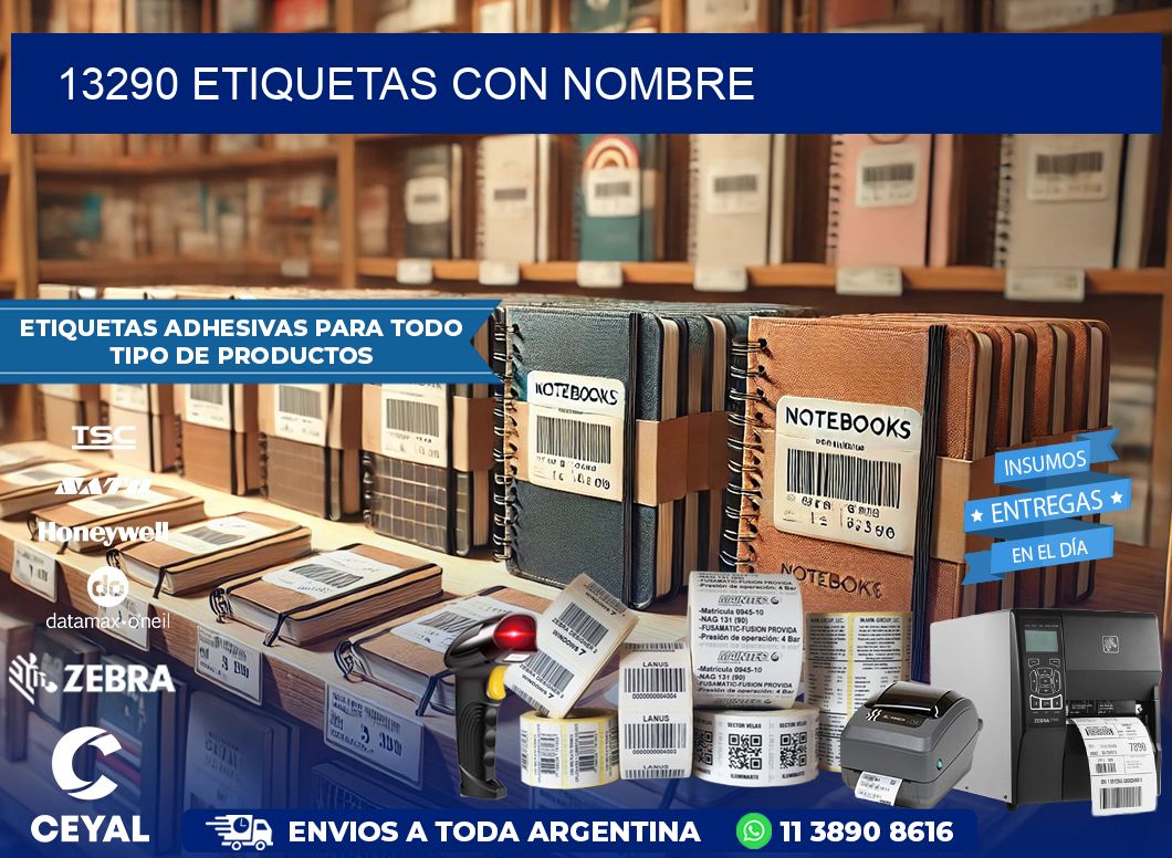 13290 etiquetas con nombre