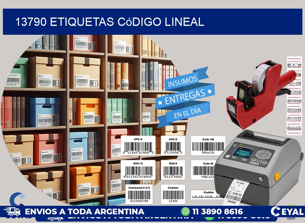 13790 Etiquetas código lineal
