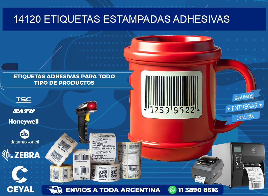 14120 etiquetas estampadas adhesivas