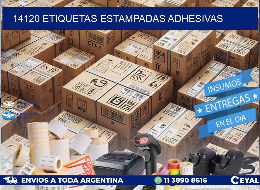 14120 etiquetas estampadas adhesivas