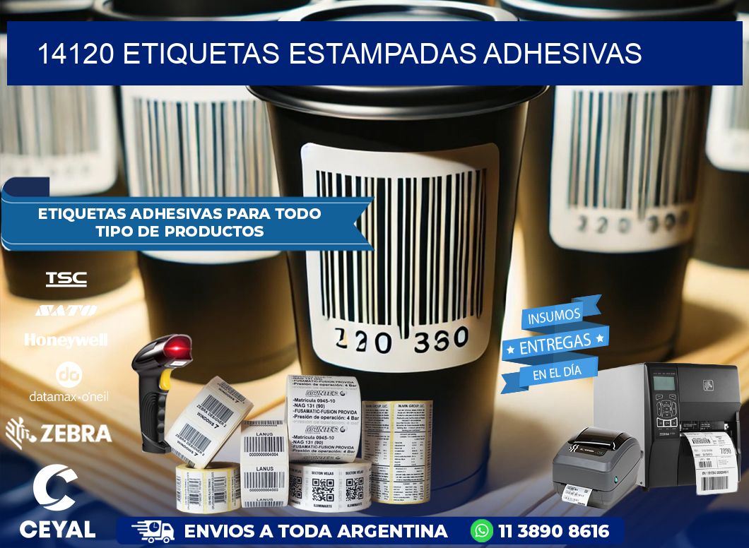 14120 etiquetas estampadas adhesivas