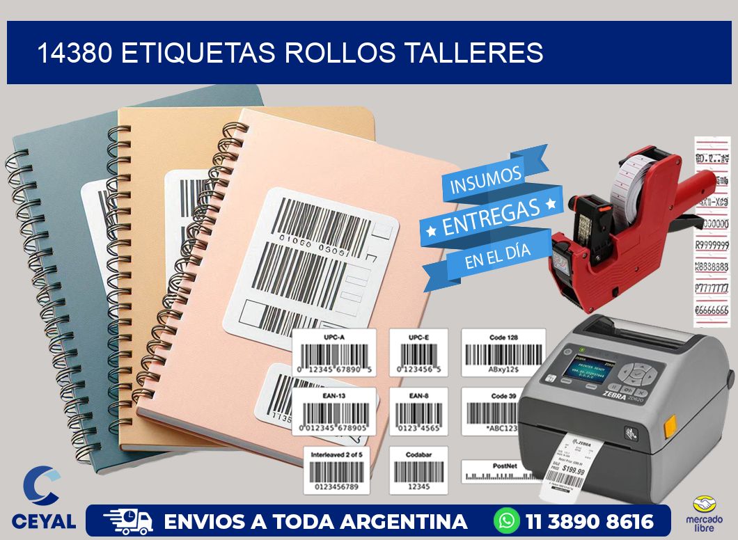 14380 etiquetas rollos TALLERES