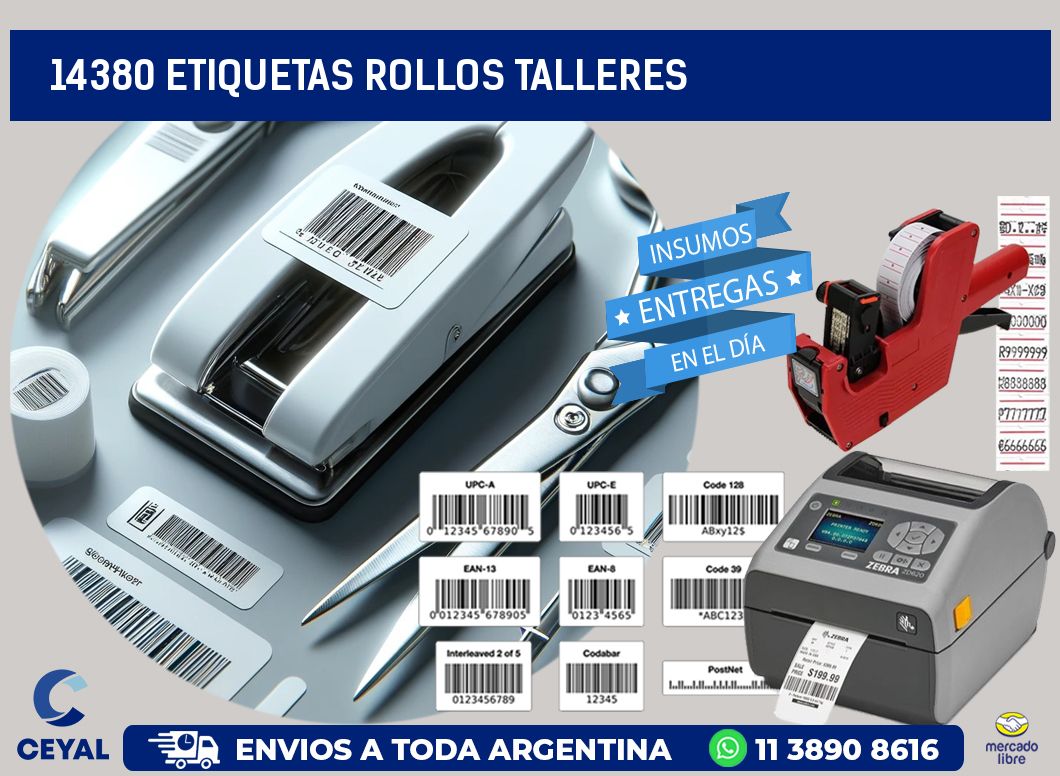 14380 etiquetas rollos TALLERES