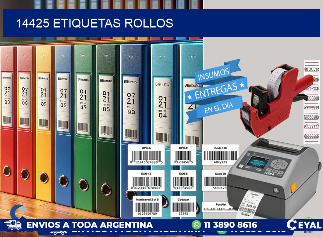 14425 Etiquetas rollos