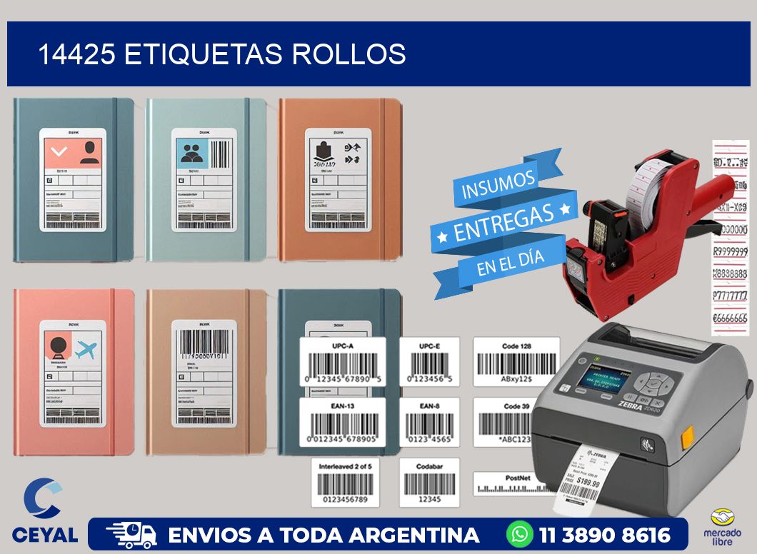 14425 Etiquetas rollos