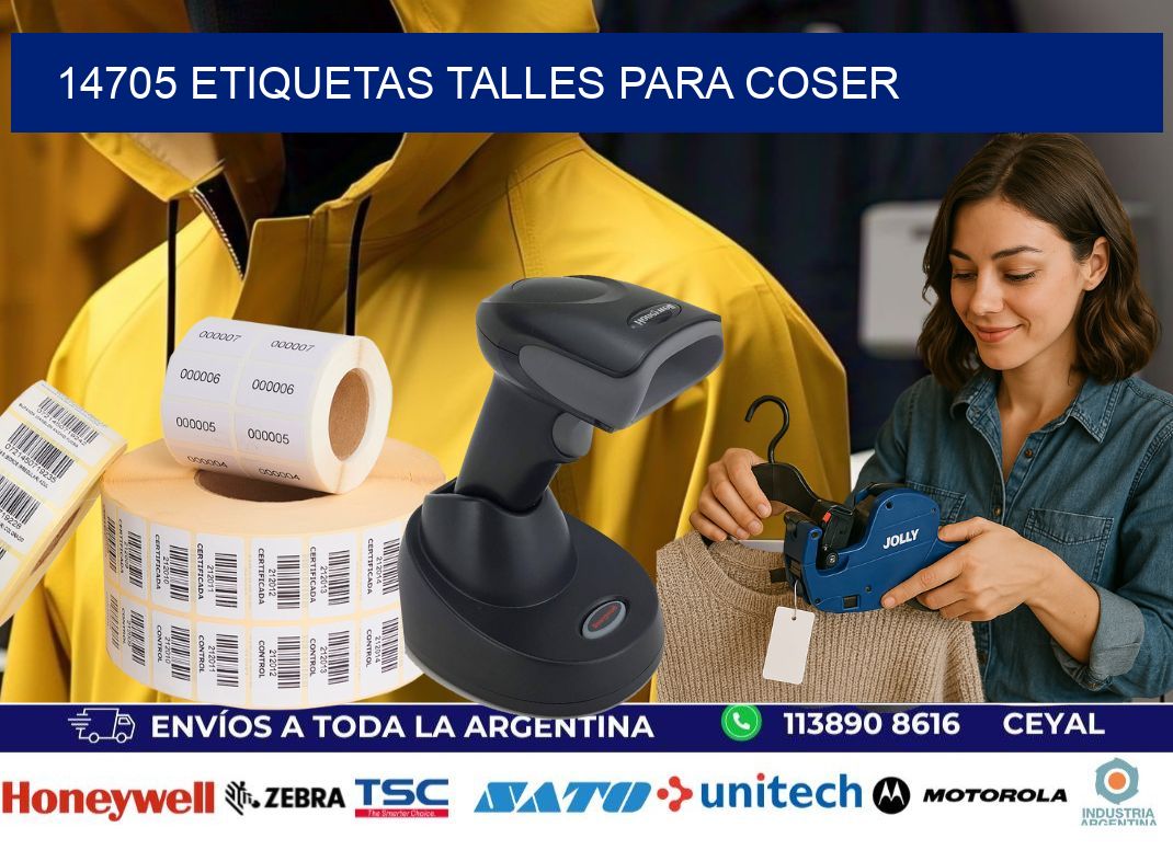 14705 ETIQUETAS TALLES PARA COSER