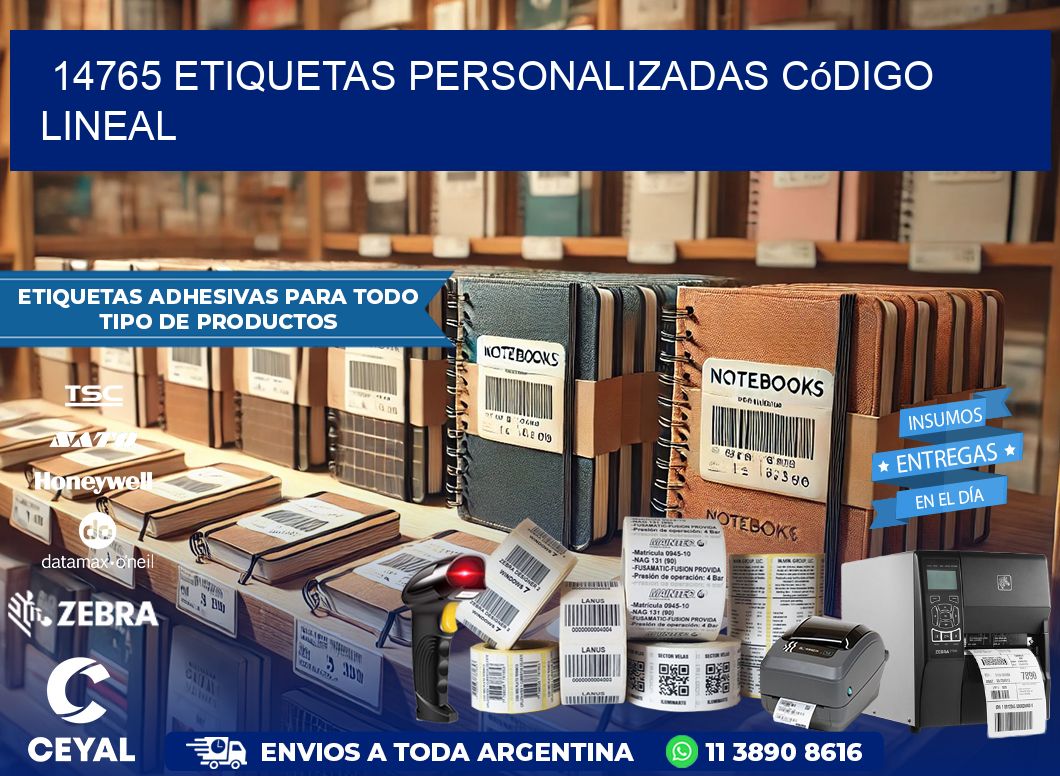 14765 Etiquetas personalizadas código lineal