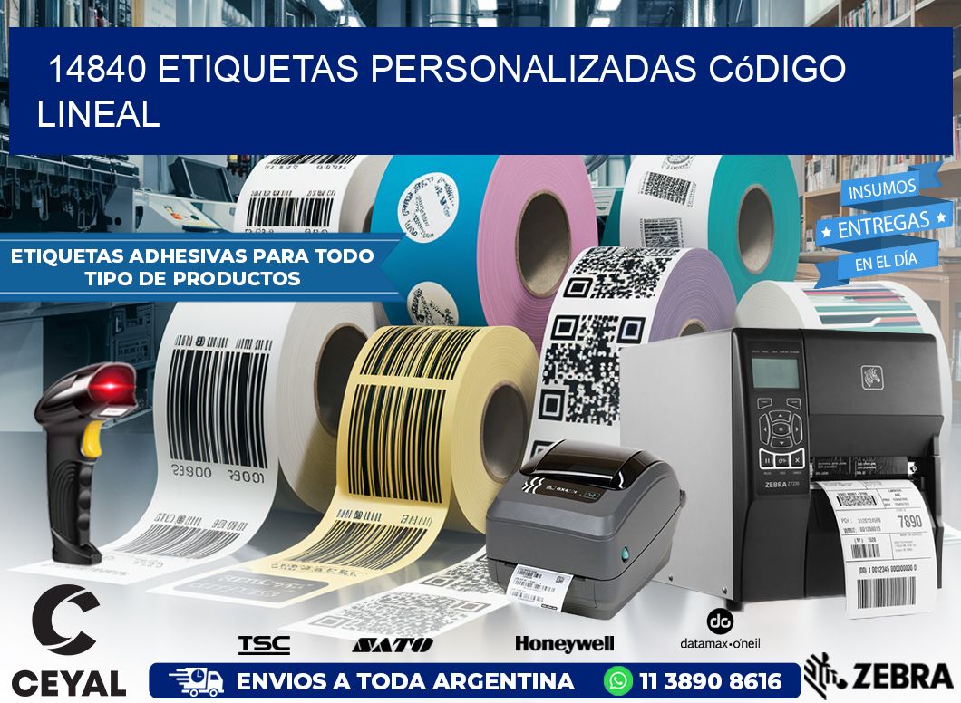 14840 Etiquetas personalizadas código lineal