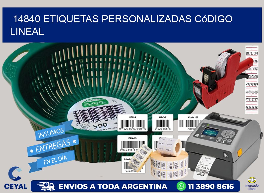14840 Etiquetas personalizadas código lineal
