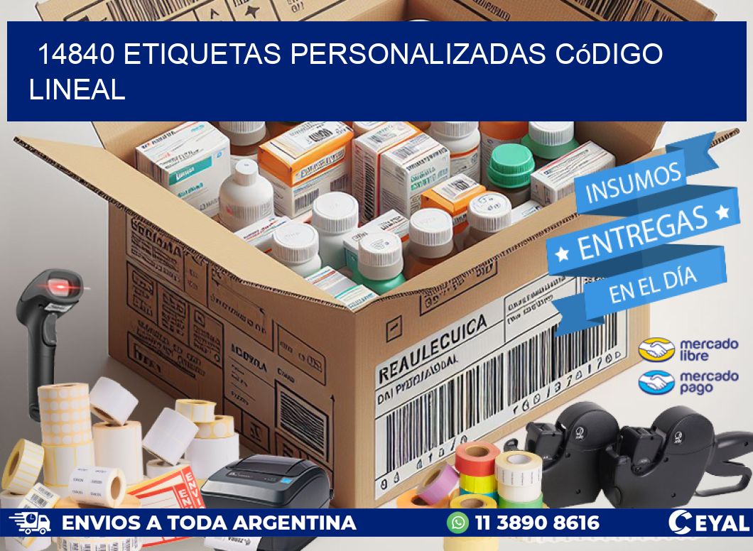 14840 Etiquetas personalizadas código lineal