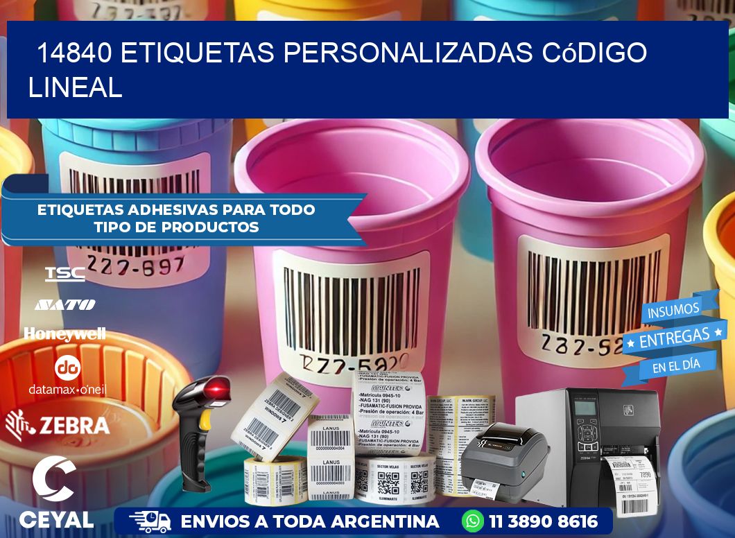 14840 Etiquetas personalizadas código lineal
