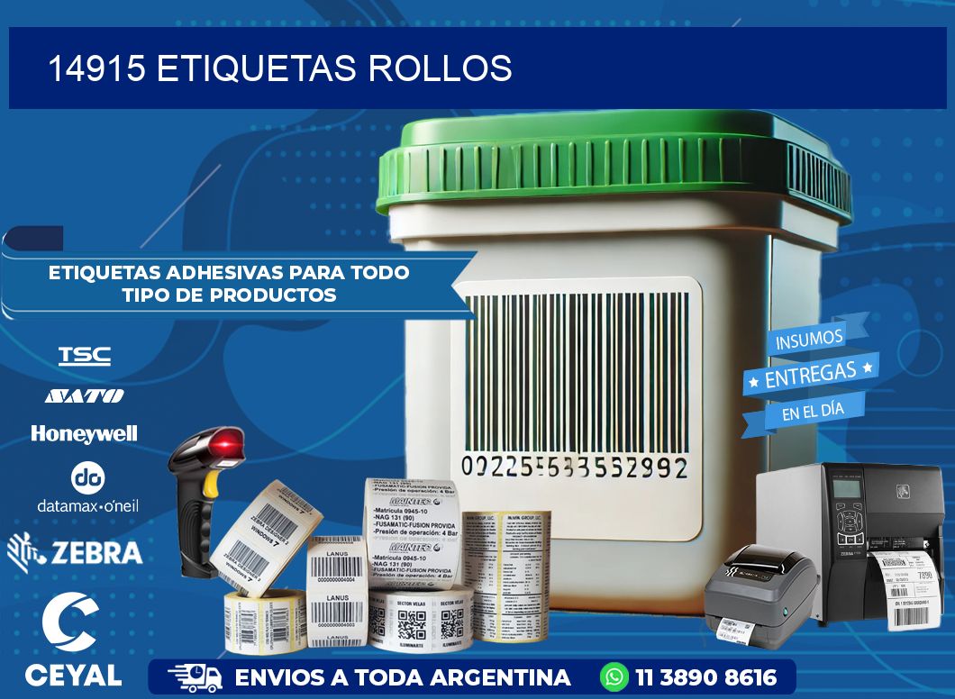 14915 etiquetas rollos