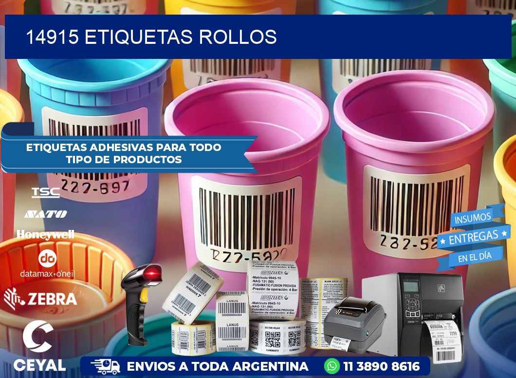 14915 etiquetas rollos