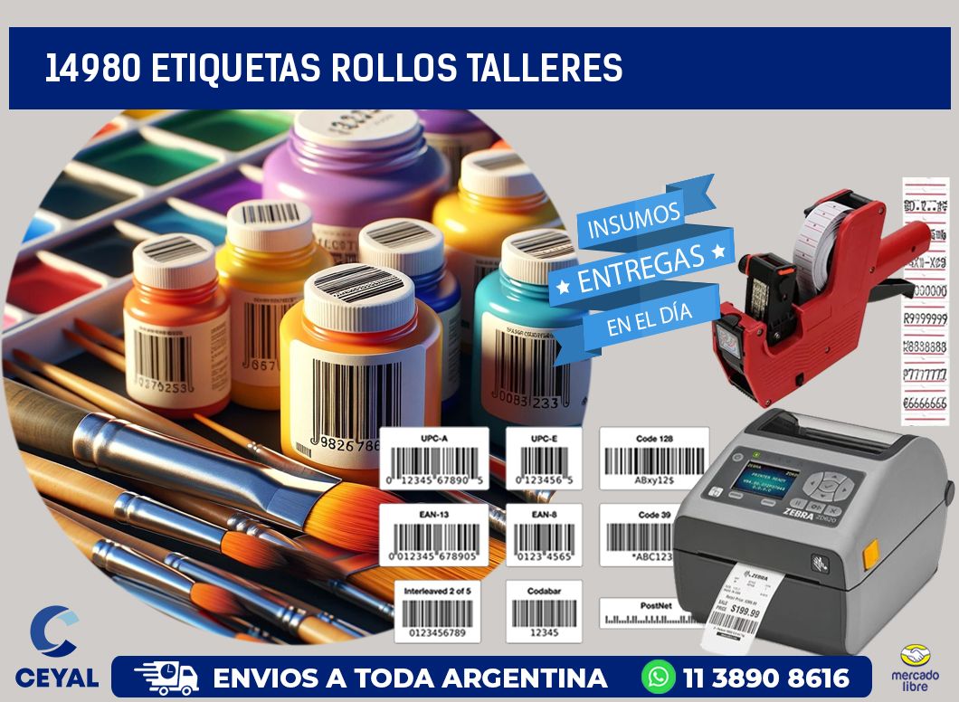 14980 etiquetas rollos TALLERES