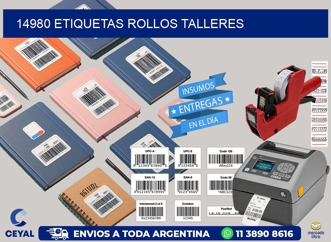 14980 etiquetas rollos TALLERES