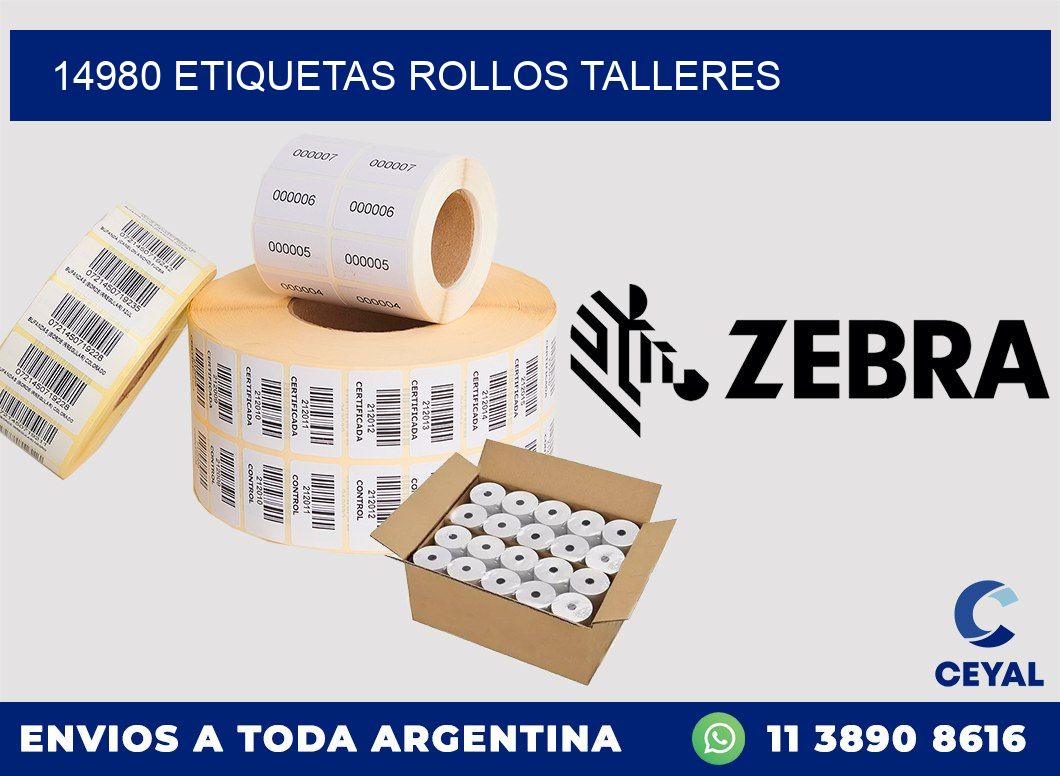 14980 etiquetas rollos TALLERES