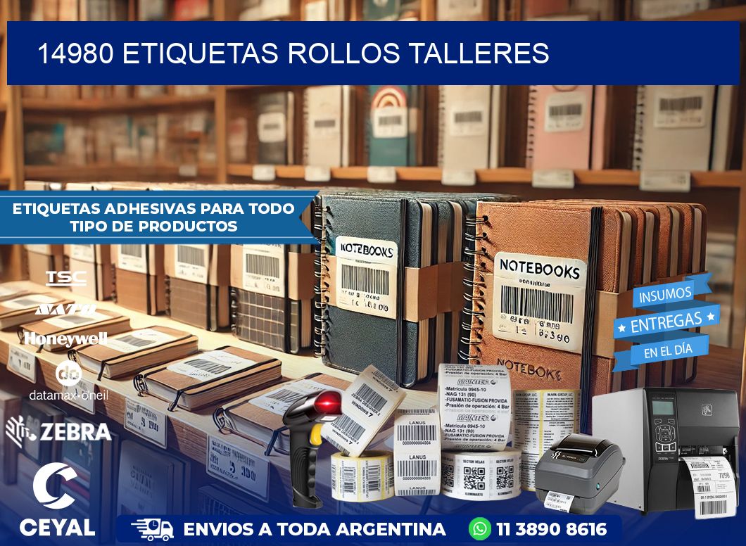 14980 etiquetas rollos TALLERES