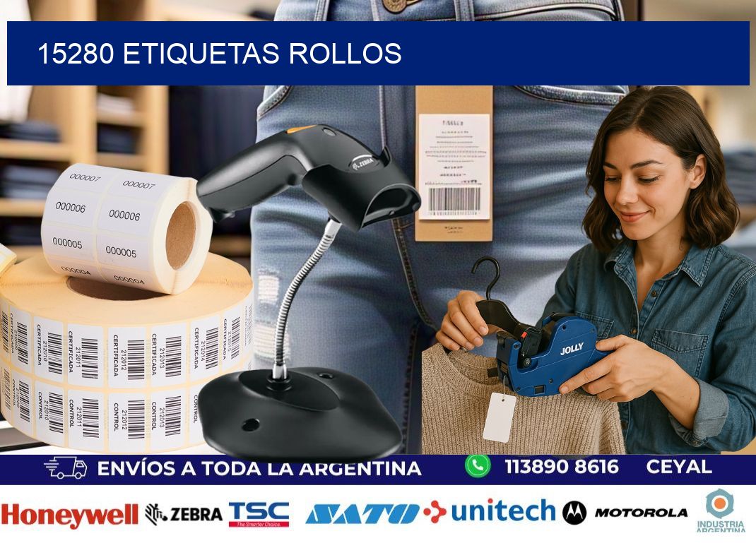 15280 etiquetas rollos