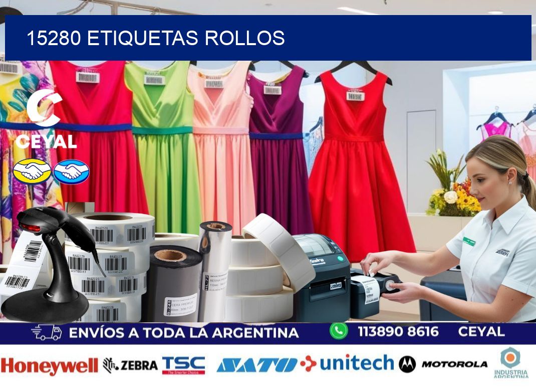 15280 etiquetas rollos