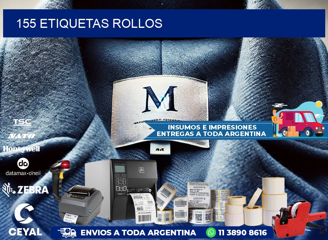 155 etiquetas rollos
