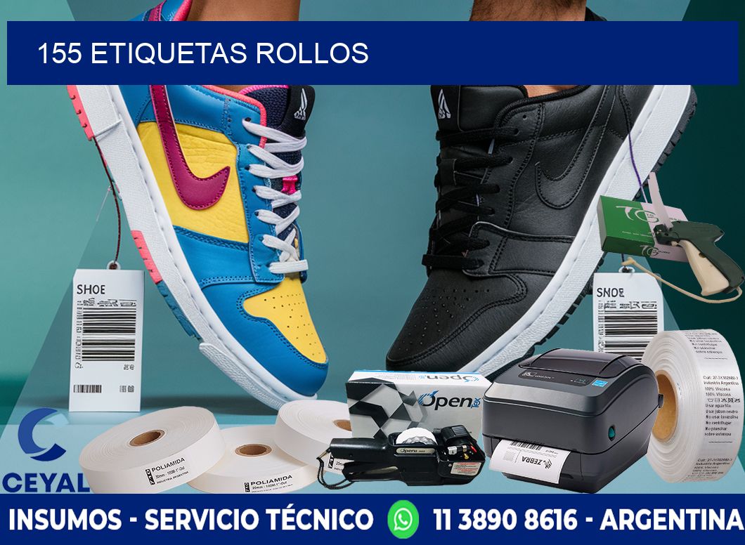 155 etiquetas rollos