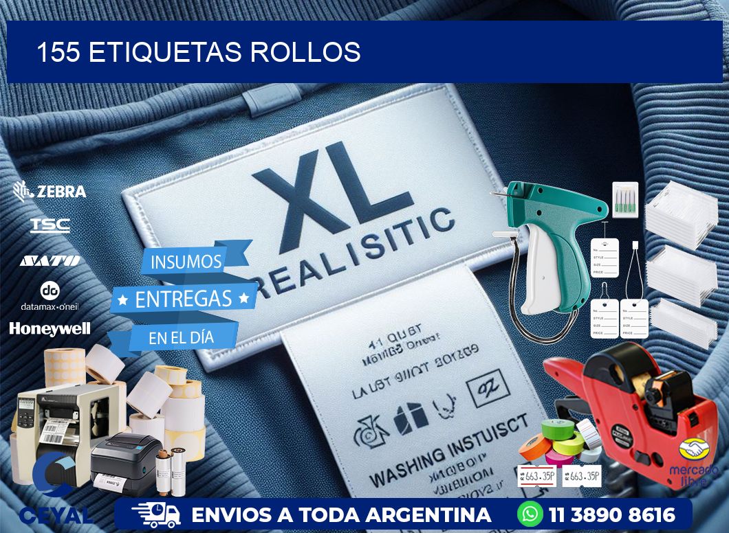 155 etiquetas rollos