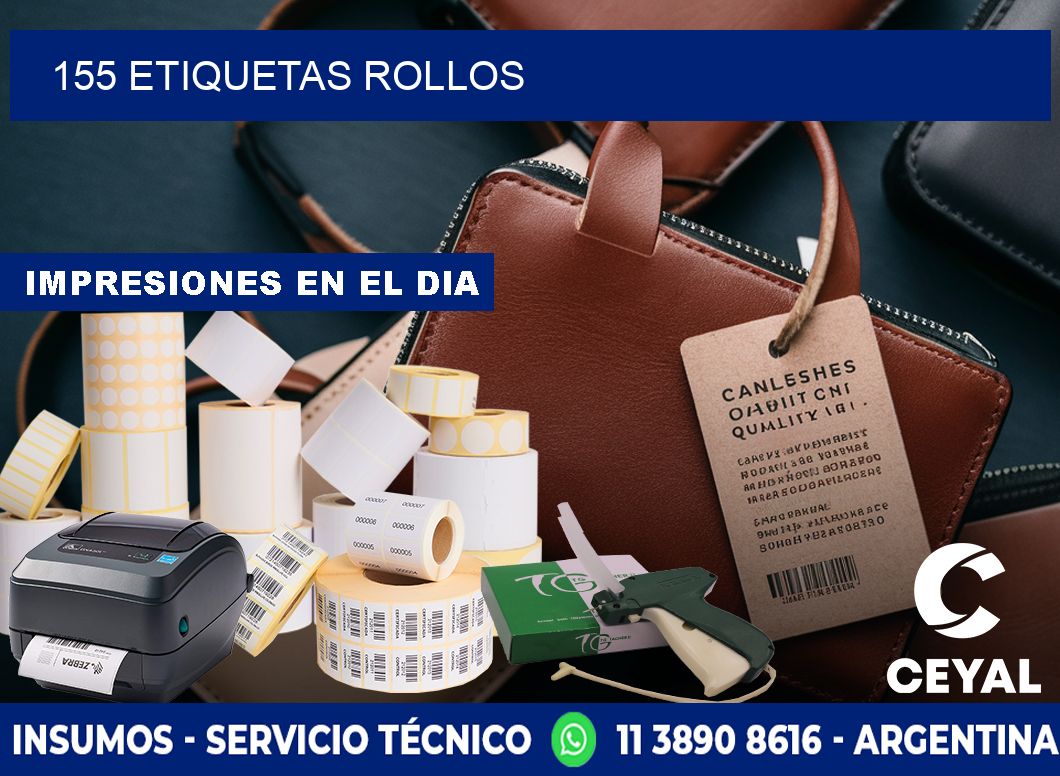 155 etiquetas rollos