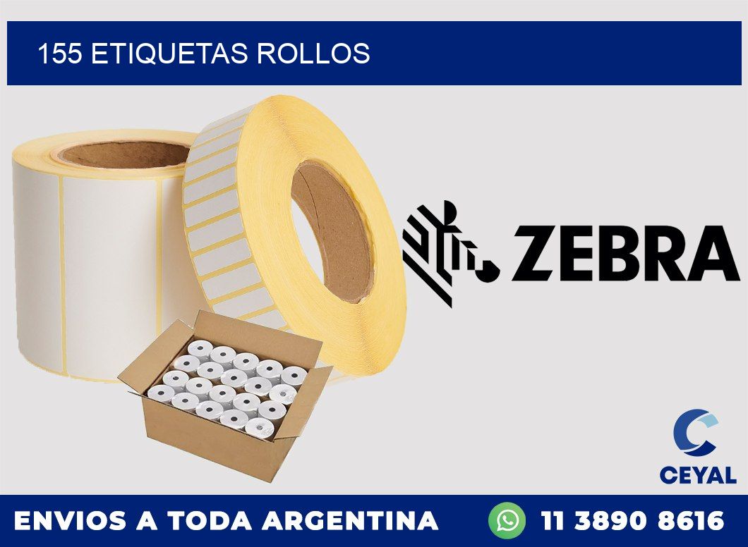 155 etiquetas rollos