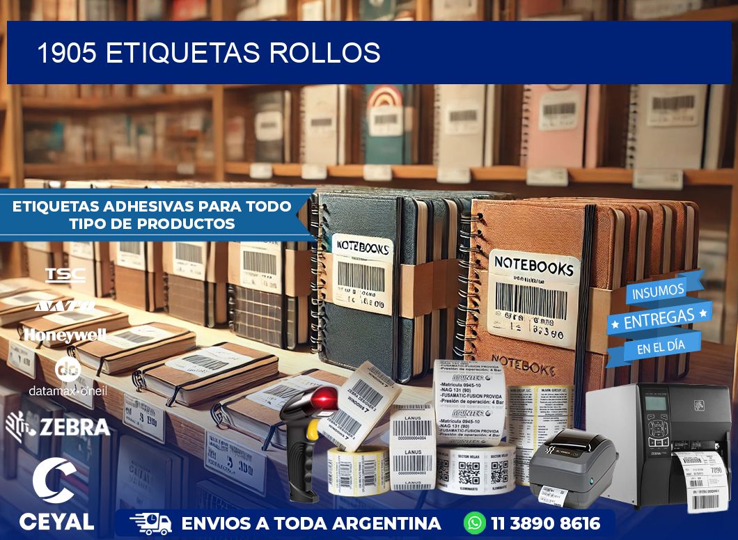 1905 etiquetas rollos