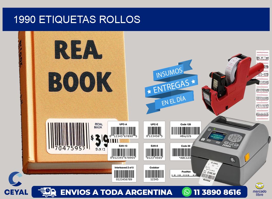 1990 etiquetas rollos
