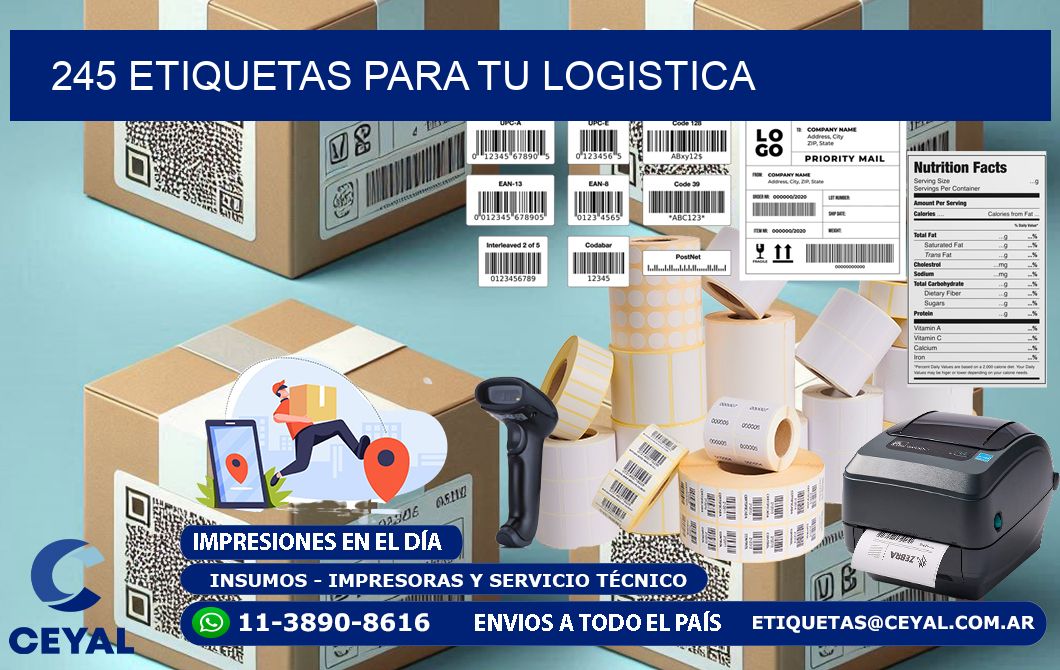 245 etiquetas para tu logistica