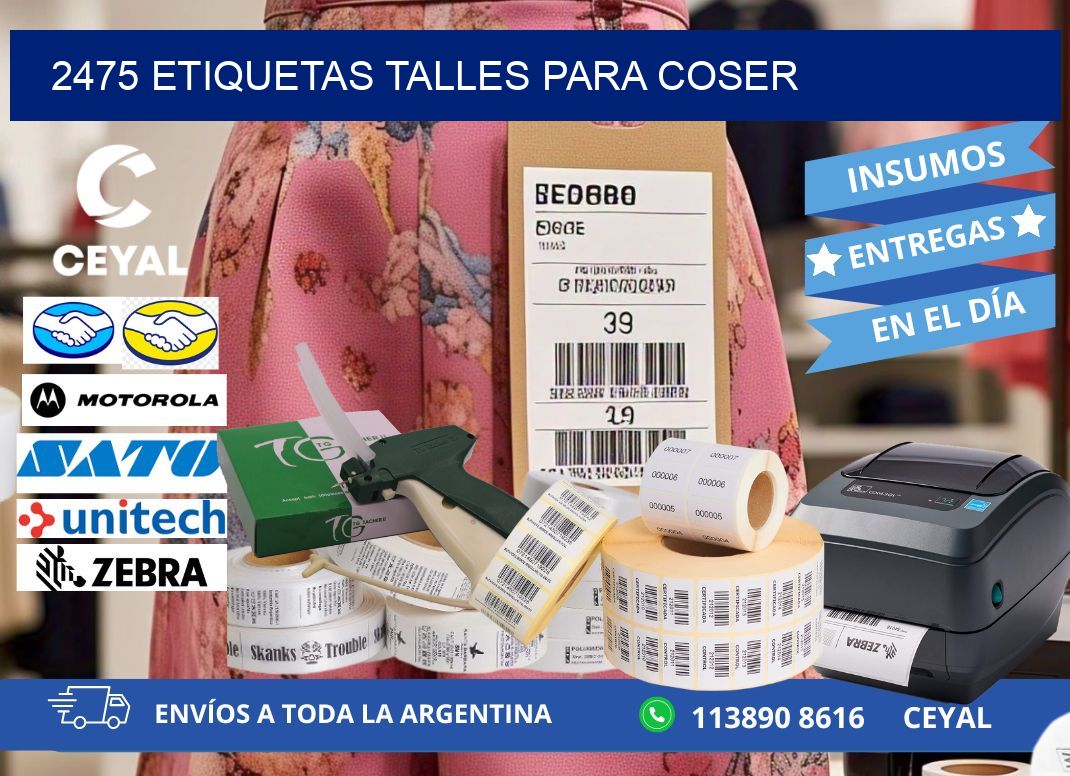 2475 ETIQUETAS TALLES PARA COSER