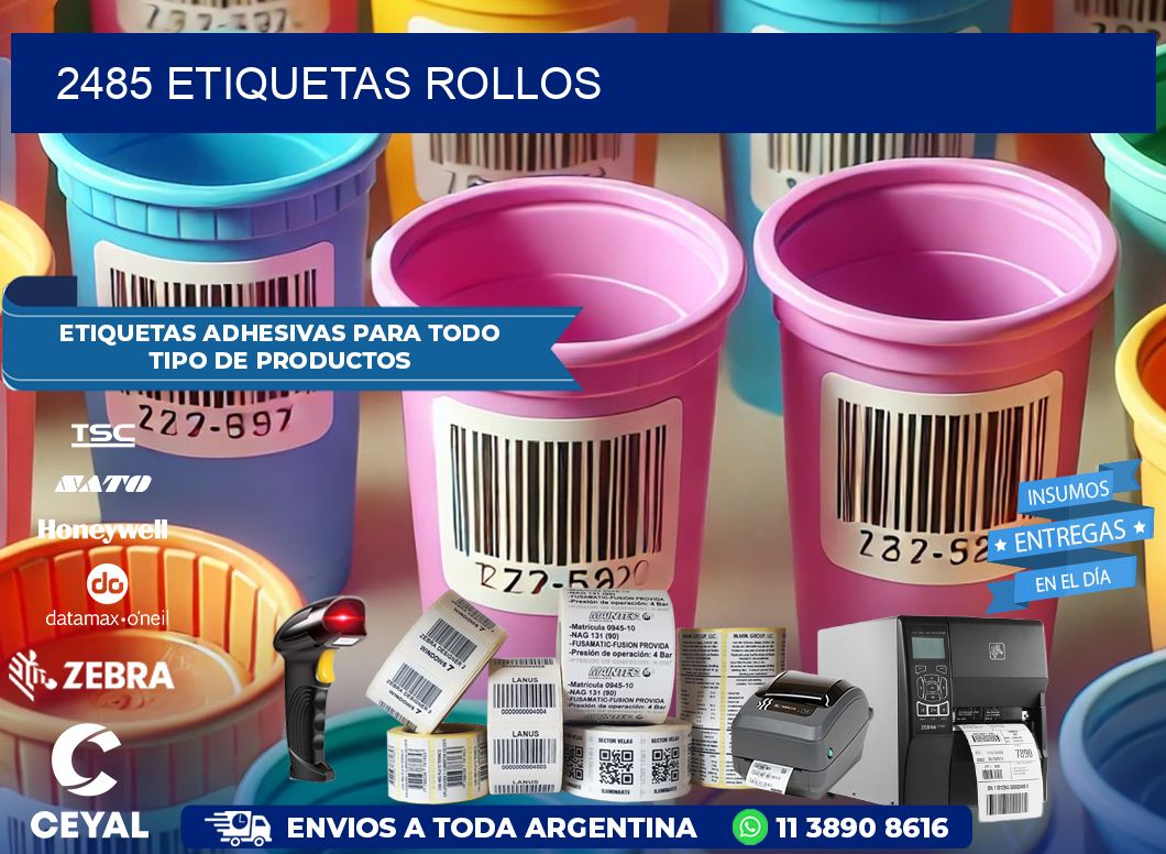 2485 etiquetas rollos