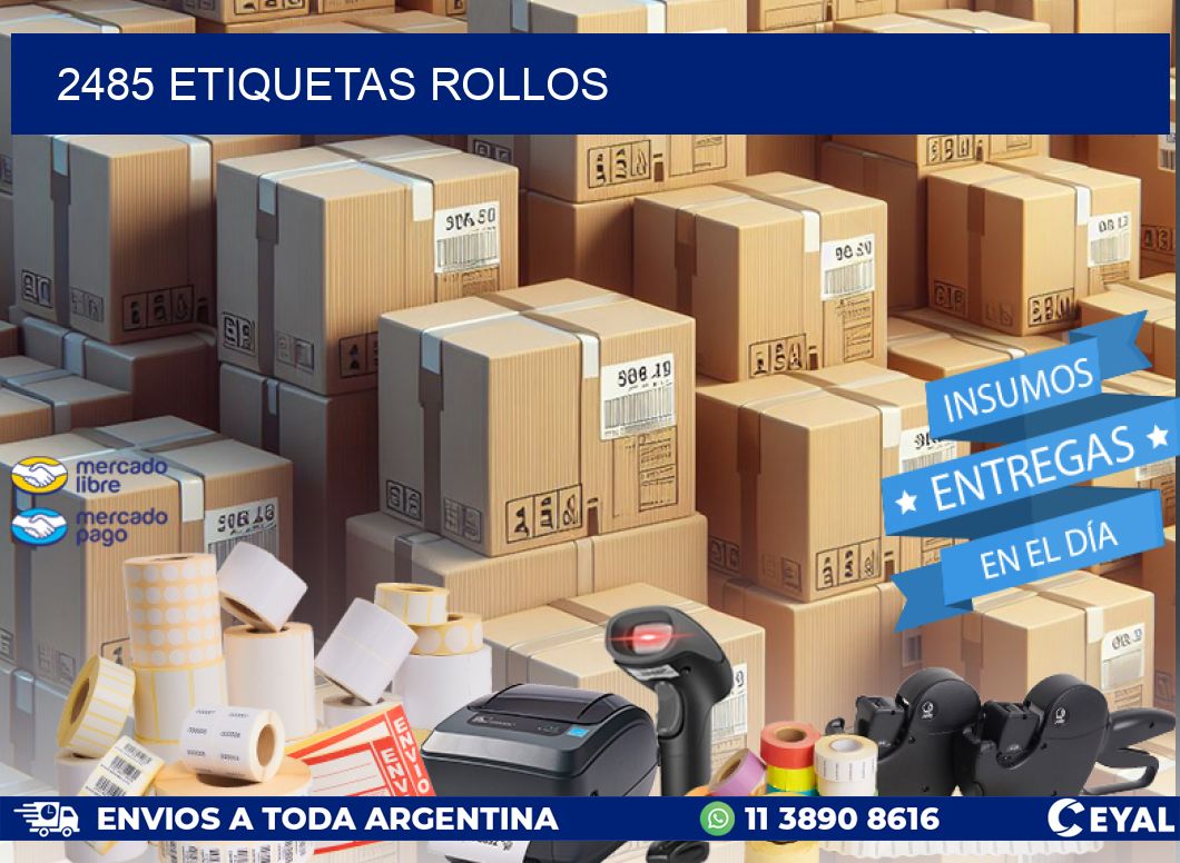 2485 etiquetas rollos