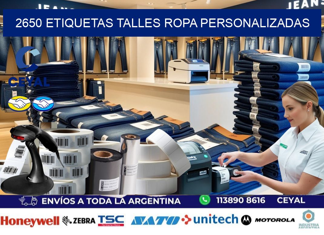 2650 ETIQUETAS TALLES ROPA PERSONALIZADAS